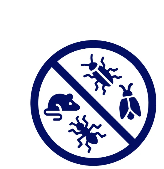 Señal de prohibido sobre insectos